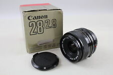 Lente de câmera Canon FD 28mm F/2.8 funcionando mecanicamente com caixa e tampas originais comprar usado  Enviando para Brazil
