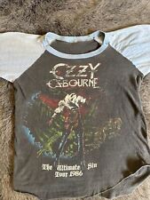 Used, SUPER RARE Double Sided Ozzy Osborne Metallica 1986 The Ultimate Sin Tour M for sale  Shipping to South Africa