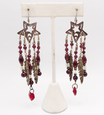 silver stars garnet earrings for sale  New York
