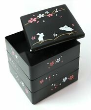 Sakura & Rabbit Japanese Stack Bento Box Lunch Container 3 Tiers Made in Japan for sale  Shipping to United Kingdom
