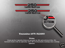 YAMAHA 1975 RD250 SIDE COVER DECALS GRAPHICS LIKE NOS, used for sale  Shipping to South Africa