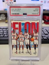 1991 Skybox #545 Team USA 2 JORDAN STOCKTON MALONE MAGIC PSA 8 QUASE PERFEITO-MT (G1091) comprar usado  Enviando para Brazil