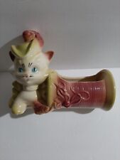 Vintage Hull Pottery 89 Cat with Fancy Feather Hat Planter  for sale  Shipping to South Africa
