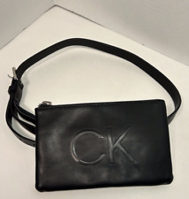 Bolsa de cinto Calvin Klein Fanny Pack feminina tamanho pequeno/médio - preta com logotipo CK - B10 comprar usado  Enviando para Brazil