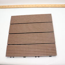 Interlocking Floor Tile For Deck Patio Bathroom Wood Plastic 11-1/2" x 11-1/2" for sale  Shipping to South Africa