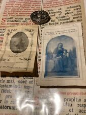 RARO RELICARIO DE PLATA + RELIQUIA Santa Ana y San Joaquín: Los padres de Jesús - 1908 segunda mano  Embacar hacia Argentina