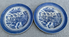 2 platos de té vintage con patrón de sauce azul MANDARIN de Copeland Spode segunda mano  Embacar hacia Mexico