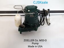 Used, ZOELLER M53-D Pump 0.3 HP  115 V  1 PH (USED). for sale  Shipping to South Africa
