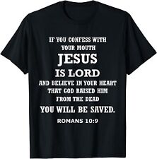 Camiseta NUEVA LIMITADA Confiesa Con Tu Boca Que Jesús es Señor Romanos 10:9 S-3XL segunda mano  Embacar hacia Argentina