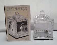 Moldura giratória de vidro cristal Fifth Avenue cubo 7,5" fotos 3,5"x4", usado comprar usado  Enviando para Brazil