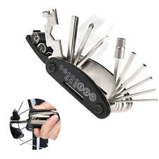 Used, 16 in 1 Pocket Multi Portable Folding Bicycle Repairing Fix Tools Kits Bike for sale  USA