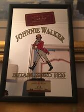 Espejo de whisky Johnnie Walker etiqueta roja, vintage. espejo vintage segunda mano  Embacar hacia Argentina