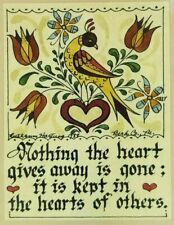 Used, Fine Rare Pair of Framed Ruthanne Hartung Fraktur Calligraphy Pieces dated 1988 for sale  Shipping to United Kingdom