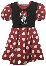 Vestido Minnie Mouse Disneyland Meninas Crianças Tamanho XS Vermelho Bolinhas Manga Curta, usado comprar usado  Enviando para Brazil