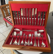 VINTAGE EPNS SILVER PLATE DUBARRY CANTEEN SET FOR 6 KNIVES FORKS SPOON CUTLERY, used for sale  Shipping to South Africa