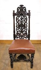 Antique Gothic carved high back occasional / hall / bedroom chair for sale  Shipping to South Africa