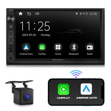 Radio estéreo para automóvil Double DIN CarPlay Android automático 7" QLED GPS Bluetooth unidad de cabeza, usado segunda mano  Embacar hacia Argentina