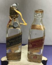 Mini garrafas de licor vintage Johnnie Walker etiqueta preta e vermelha vazias Canadá seco comprar usado  Enviando para Brazil