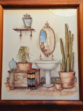 Mexican watercolour bathroom for sale  HASTINGS