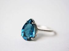 Blue Topaz Gemstone 925 Sterling Silver Ring Mother's Day Jewelry SE-648 for sale  Shipping to South Africa