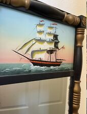 FEDERAL Mirror WOOD AMERICAN USA Ship Flag EGLOMISE Nautical NAVEL PATRIOT 27'  for sale  Shipping to South Africa