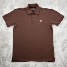 Camisa polo masculina marrom média manga curta golfe rúgbi punhais bordada comprar usado  Enviando para Brazil