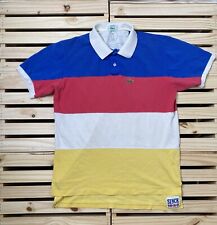 Izod Lacoste Multicolor Colorblock Short Sleeve Gator Polo Shirt XL Men for sale  Shipping to South Africa