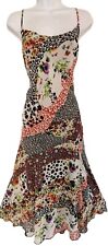 Womens Per Una Multicolour Floral Godet Bias Vintage Y2k Whimsical Slip Dress14L for sale  Shipping to South Africa