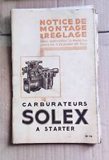Carburateur solex starter d'occasion  France