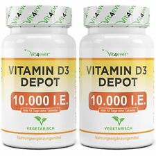 2x Vitamin D3 10.000 I.E. = 730 Tabletten - Hochdosiert mit 10000 IU Vitamin D3 til salg  Sendes til Denmark