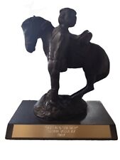 Soldado búfalo afroamericano de fábrica de trofeos Tuller de colección con estatua de caballo segunda mano  Embacar hacia Argentina