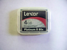 Tarjeta de memoria para cámara flash compacta Lexar Platinum II 4 GB 80x CF con estuche segunda mano  Embacar hacia Argentina