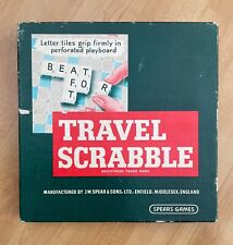Oryginalne Vintage lata 60. Spears Games Podróż Scrabble Kompletny w pudełku - 1021/11, używany na sprzedaż  Wysyłka do Poland