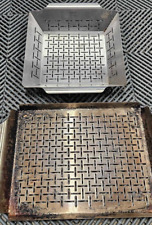 Two Weber Stainless Steel Deluxe Vegetable Grilling Basket 8.5x8.5 and 11x14 in for sale  Shipping to South Africa