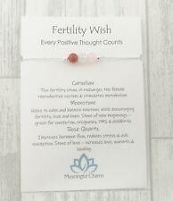 Pulsera de deseos de fertilidad piedras preciosas embarazo concebir FIV regalo positivo bebé segunda mano  Embacar hacia Argentina