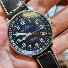 Relógio automático masculino Zeno 'Magellano' mostrador preto GMT pulseira preta ref P55472 comprar usado  Enviando para Brazil