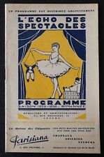 Programme 1929 echo d'occasion  Nantes-