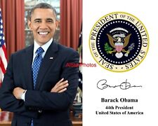 Foto retrato del presidente Barack Obama sello presidencial 8 x 10 11 x 14 segunda mano  Embacar hacia Argentina