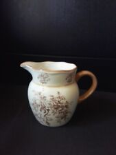 CLAIRE WILSON'S HEAVEN POTTERY Creamer 5.5" WHITE & BROWN Has Crazing for sale  Shipping to South Africa