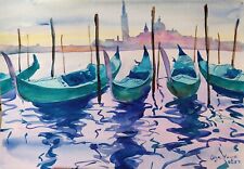 Aquarell venedig riginal gebraucht kaufen  Deutschland