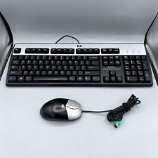 Teclado HP KB-0316 con cable negro QWERTY y mouse con cable HP MOAFKOA, usado segunda mano  Embacar hacia Argentina
