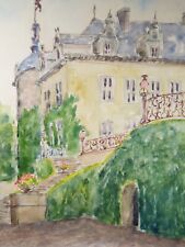 Original watercolour french for sale  WIRRAL