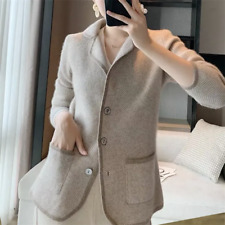   Cashmere coat 2023 winter women's cardigan casual knitting cardigan for sale  Shipping to South Africa