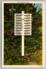 Postcard sign post for sale  French Camp