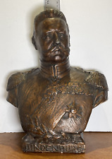 Escultura de busto vintage Field Marshall Von Hindenburg assinada por direitos autorais 1915 comprar usado  Enviando para Brazil