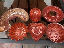 Lote Mixto 6 Moldes De Gelatina Tono Cobre Decorativos De Colección Corazón De Peces y Otros segunda mano  Embacar hacia Mexico