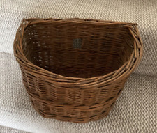 Vintage Wicker Bicycle Basket, D Shape, used for sale  Shipping to South Africa