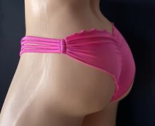 Luli Fama Fuchsia Bikini Bottoms S M Cinched Back Strings for sale  Shipping to South Africa