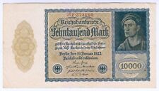 1922 Alemania 10000 marcos 375160 billete del Reichbank papel moneda billetes moneda segunda mano  Embacar hacia Argentina