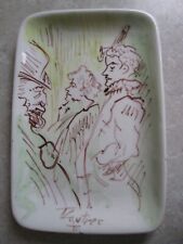 VINTAGE ITALIAN ART POTTERY WALL PLAQUE - PEOPLE - ALESSIO TASCA, used for sale  Shipping to South Africa